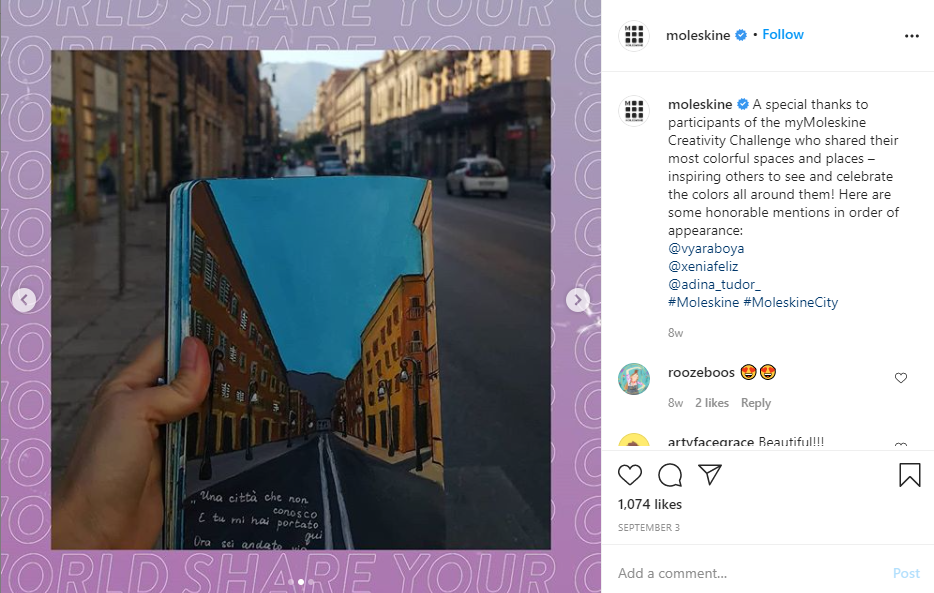 The Guide On Writing Branded Content For Social Media 1 moleskine instagram post