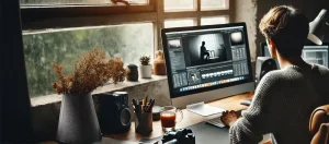 person editing a photo