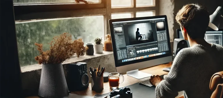 person editing a photo